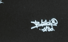 Editions d'art de BLACH a pour titre  Poisson Rouge style graffiti, street art dim : BLACHprix:90