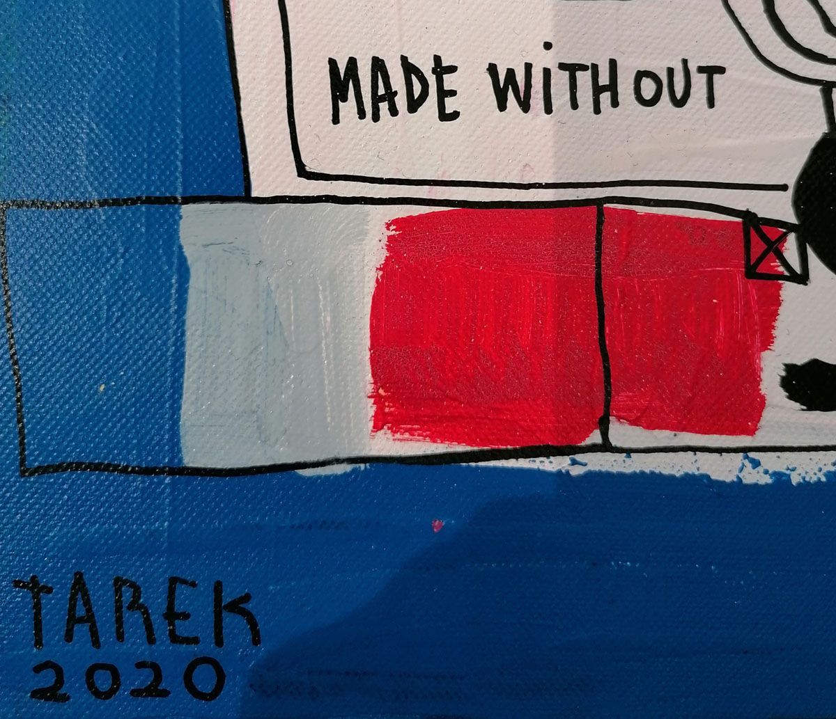 Tableau de TAREK a pour titre  Pop is Pop Soup style abstrait dim : TAREKprix:450