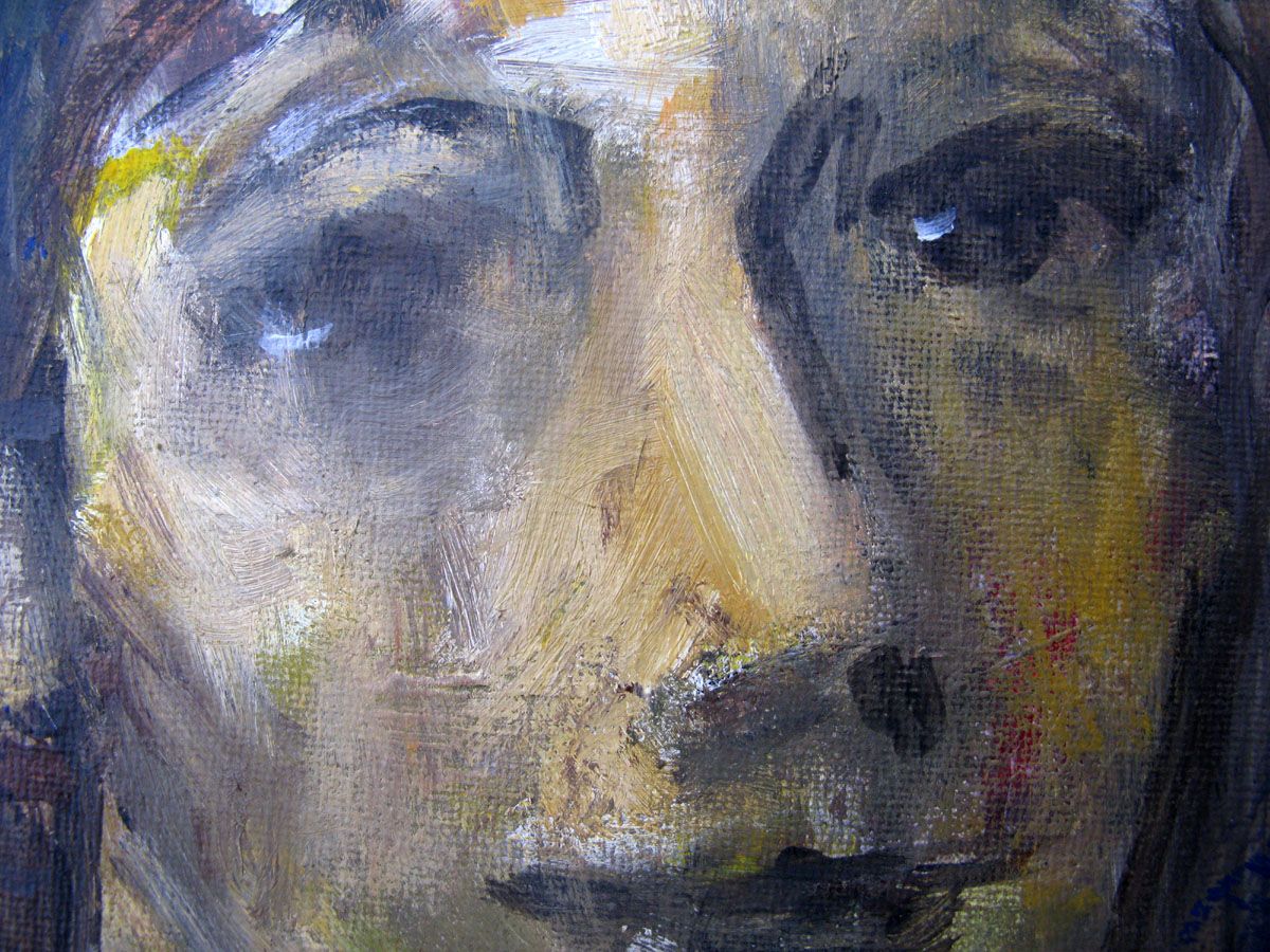 Tableau de IVAN TZONEV a pour titre  Portrait-5 style figuratif dim : IVAN TZONEVprix:160