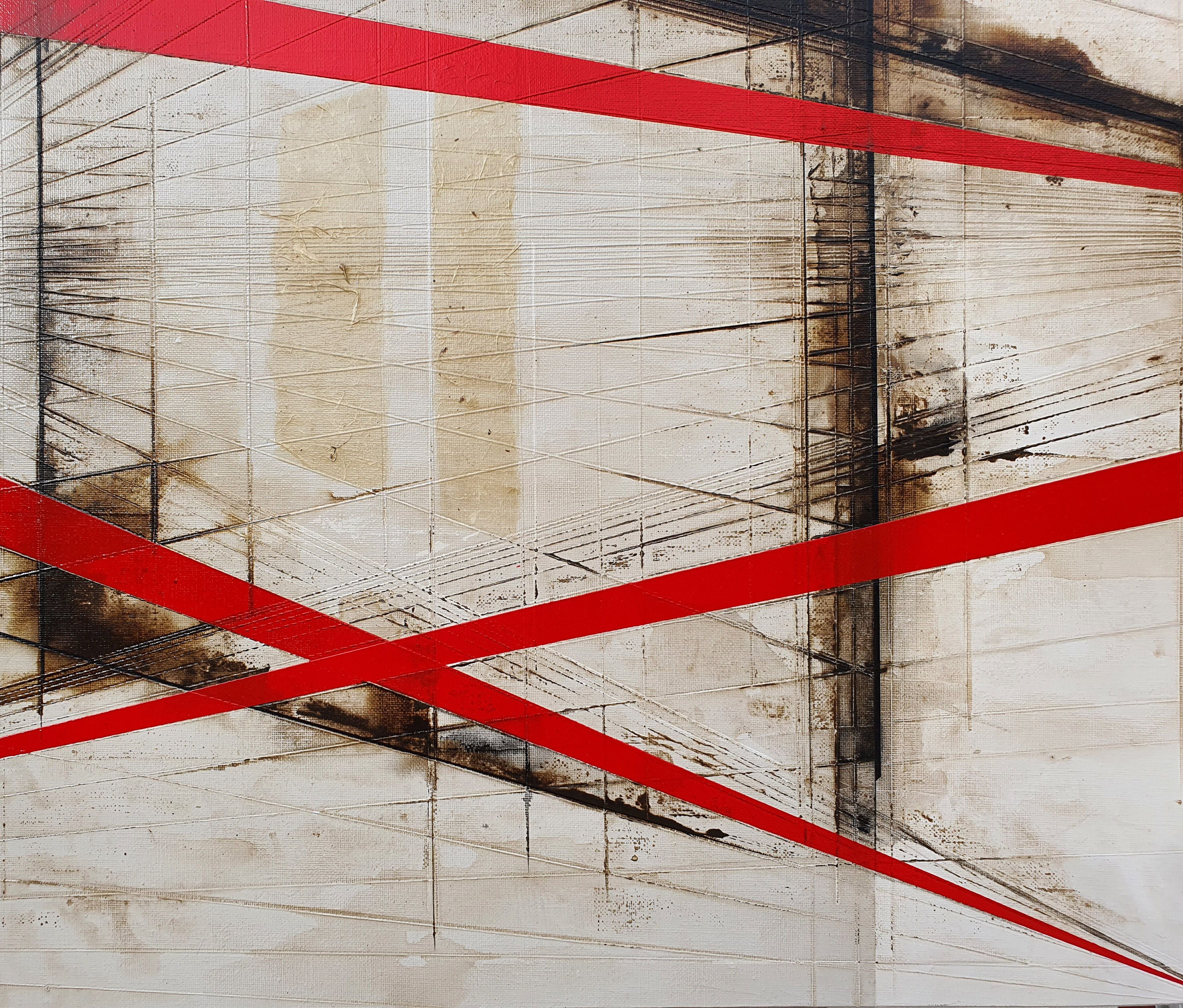 Tableau de LUDOVIC MERCHER a pour titre  RAYS style abstrait dim : LUDOVIC MERCHERprix:750