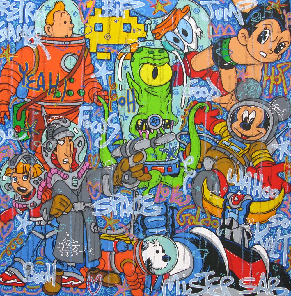 Tableau de RICO SAB a pour titre  RETRO SPACE style no dim : RICO SABprix: