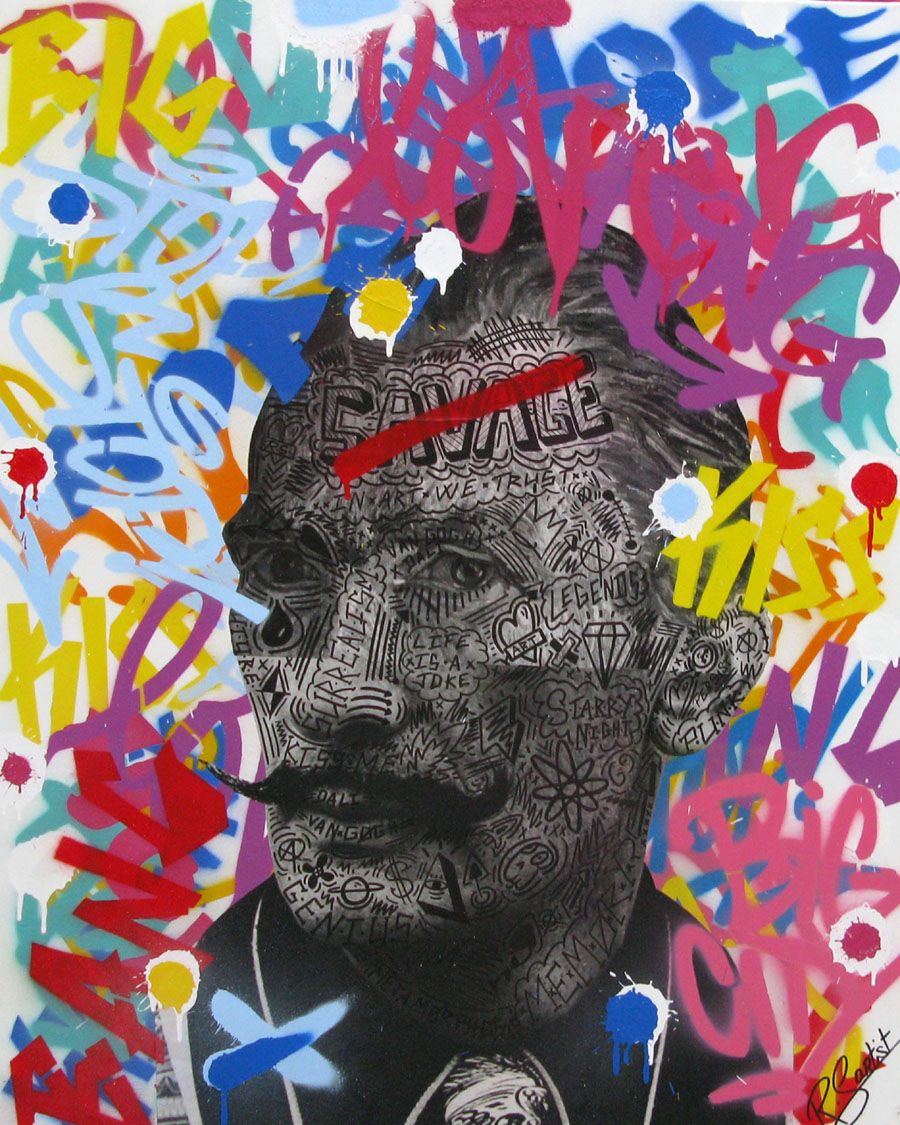 Tableau de RS ARTIST a pour titre  VAN GOGH & DALI style graphique dim : RS ARTISTprix: