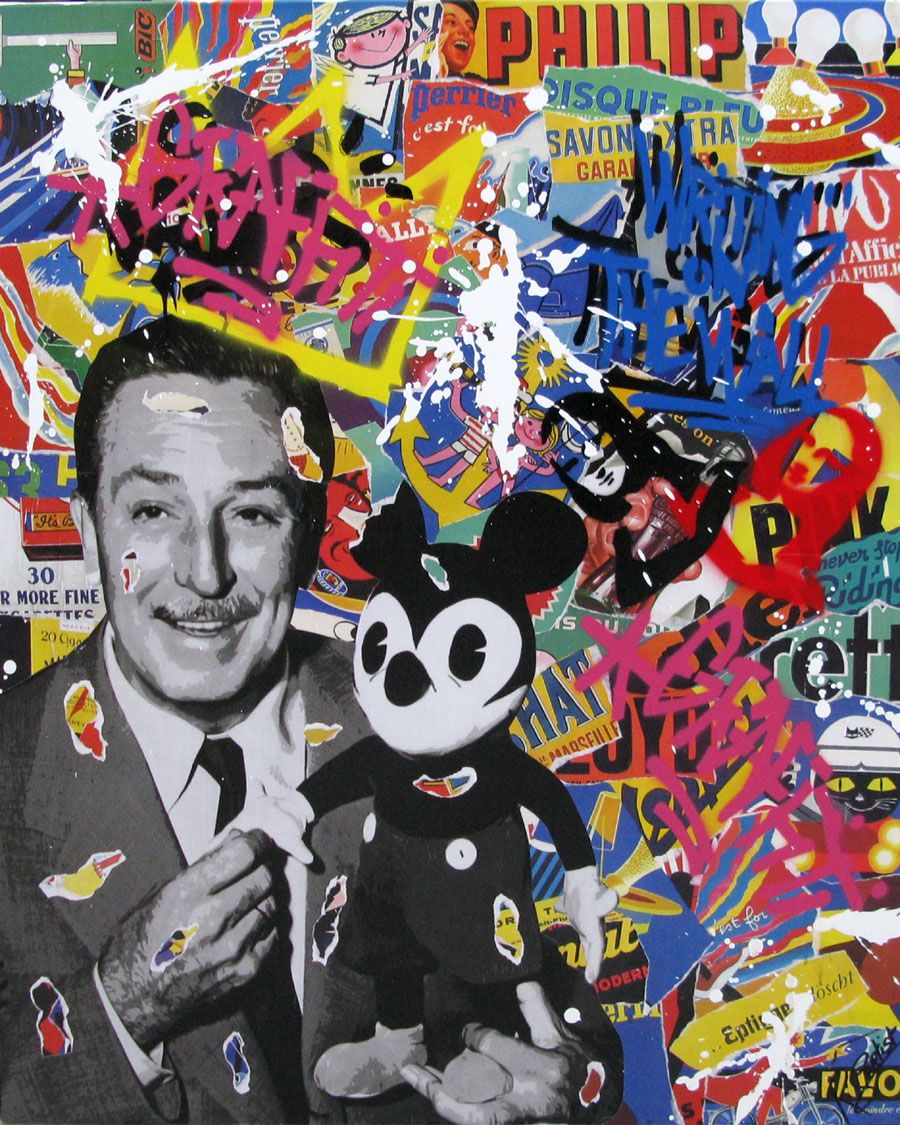Tableau de RS ARTIST a pour titre  STUFFY WALT style graphique dim : RS ARTISTprix: