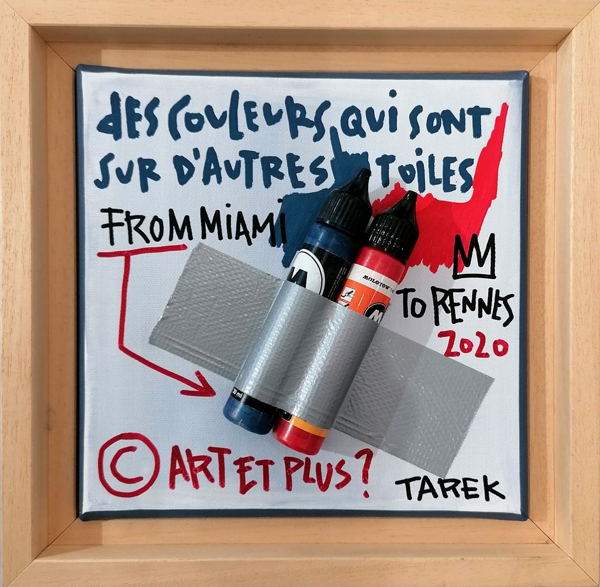 Sculpture de TAREK a pour titre  READY ONE style graphique dim : TAREKprix:250