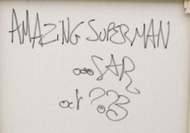 Tableau de RICO SAB a pour titre  Amazing superman style street pop art, street art dim : RICO SABprix:950