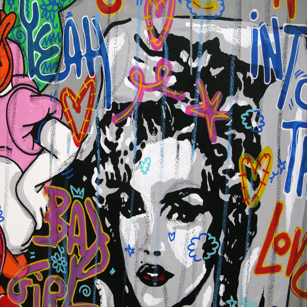Tableau de RICO SAB a pour titre  Madonna style street pop art, street art dim : RICO SABprix:1200