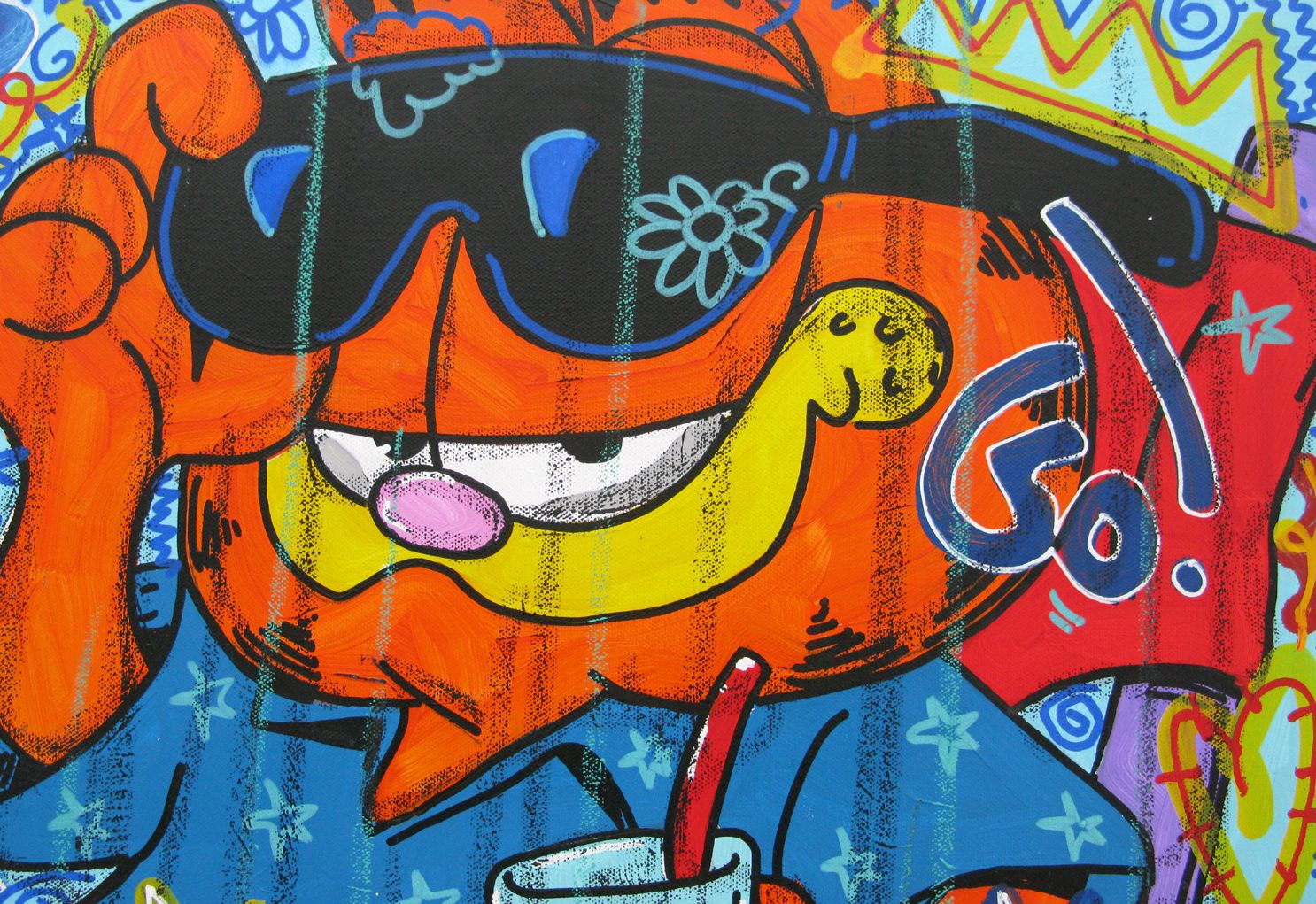 Tableau de RICO SAB a pour titre  Keep kalm be free style street pop art, street art dim : RICO SABprix:320