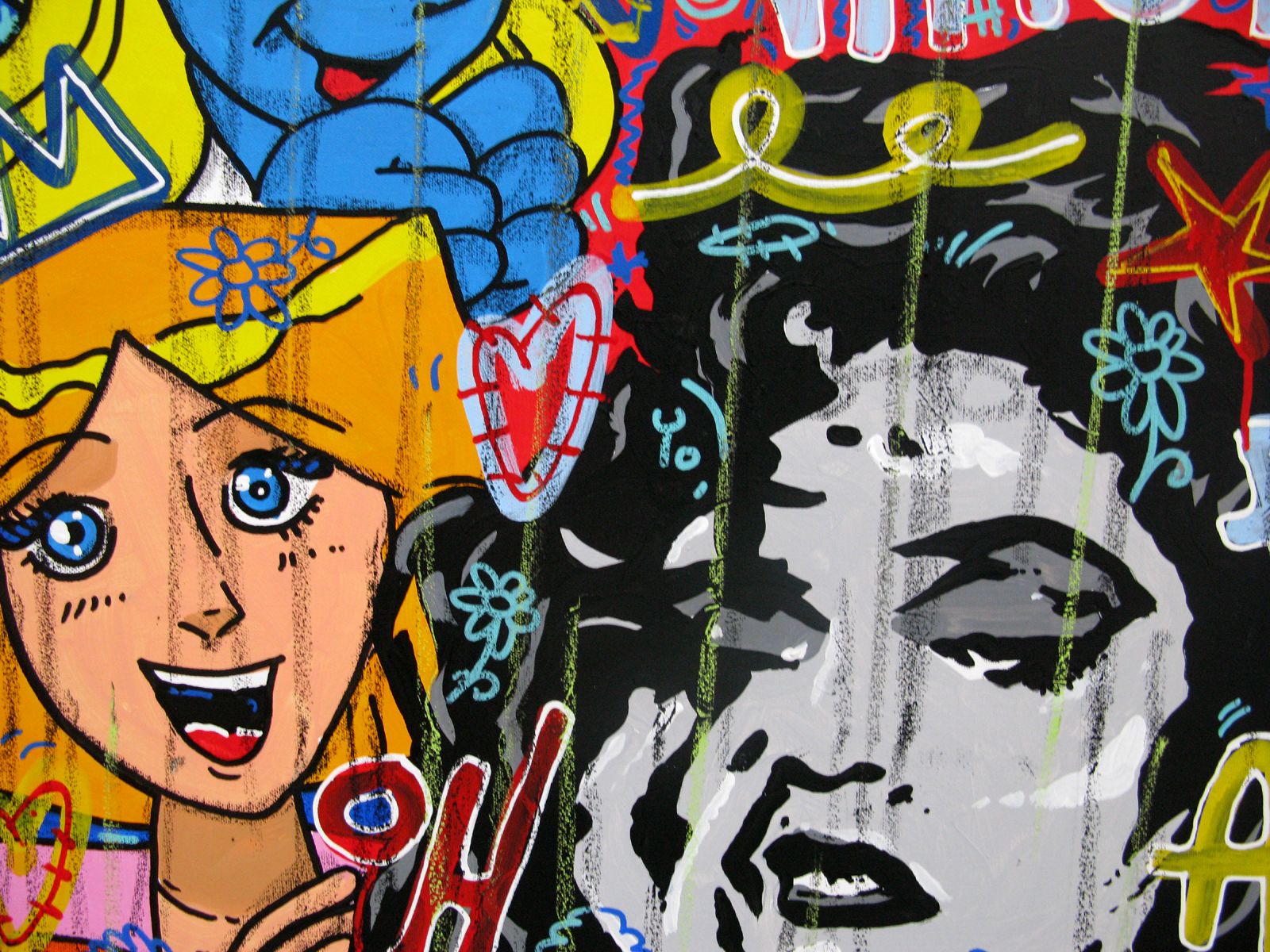 Tableau de RICO SAB a pour titre  Like a virgin style street pop art, street art dim : RICO SABprix:950