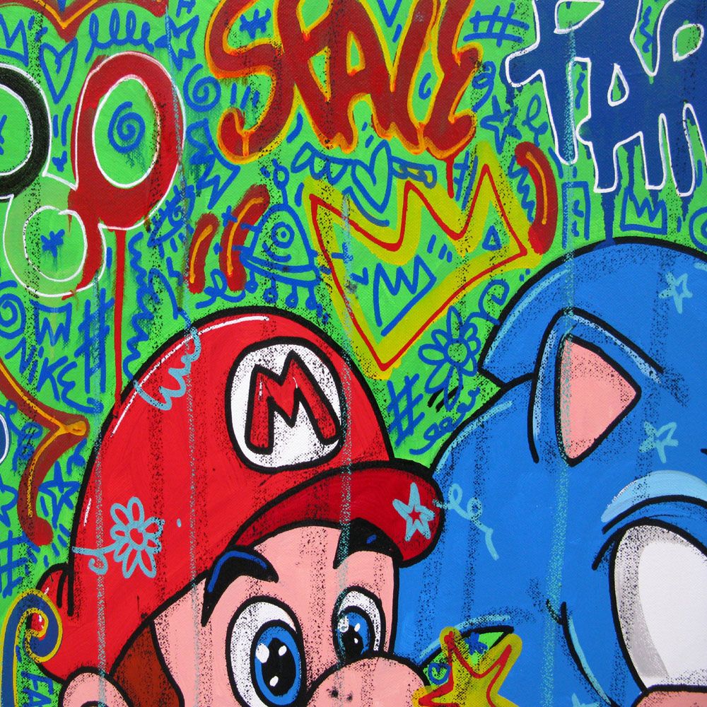 Tableau de RICO SAB a pour titre  Space Paris 2024 style street pop art, street art dim : RICO SABprix:600