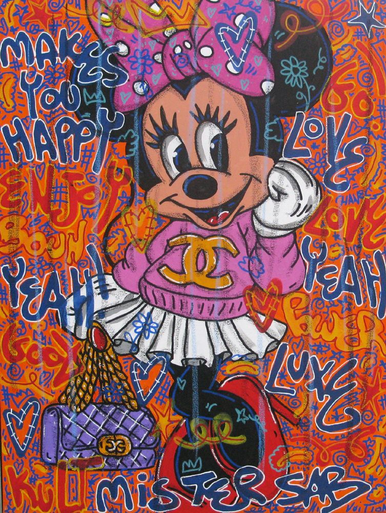 Tableau de RICO SAB a pour titre  Makes you happy style street pop art, street art dim : RICO SABprix:450