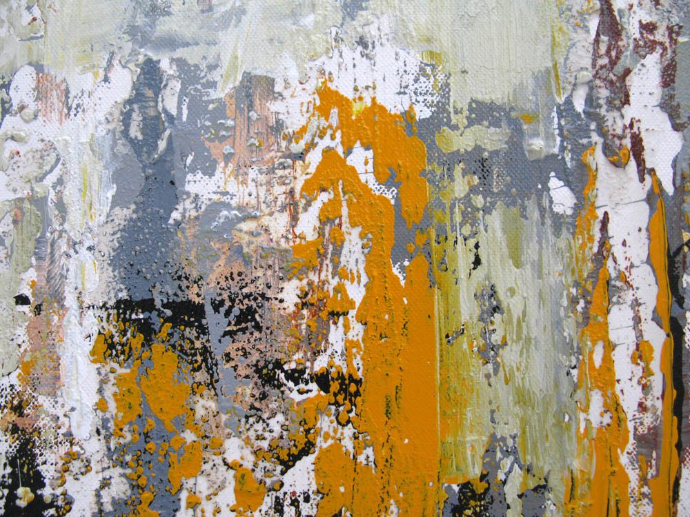 Tableau de TANIA CARRARA a pour titre  SANS TITRE JAUNE style abstrait dim : TANIA CARRARAprix:450