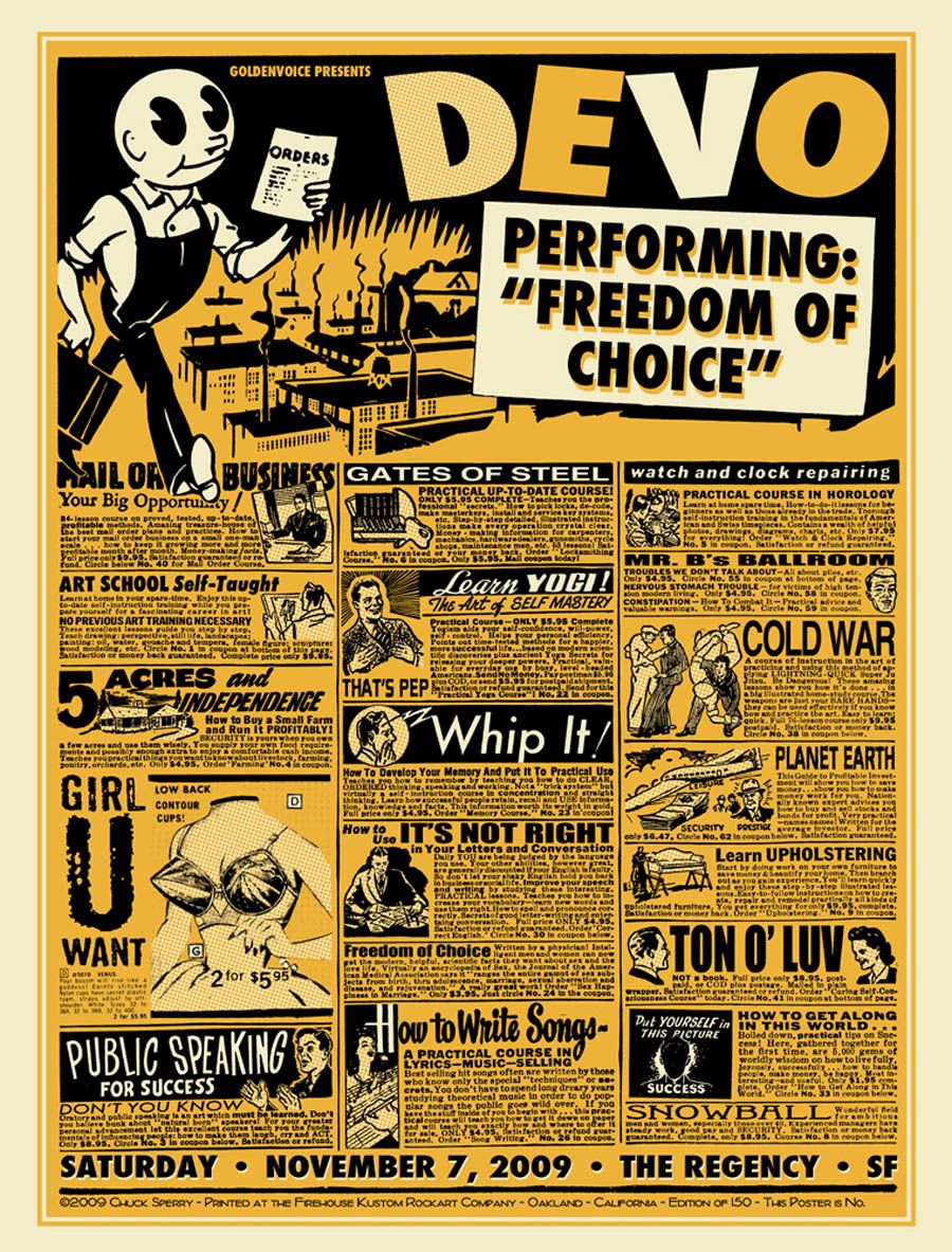 Editions d'art de CHUCK SPERRY a pour titre  DEVO style figuratif dim : CHUCK SPERRYprix:150