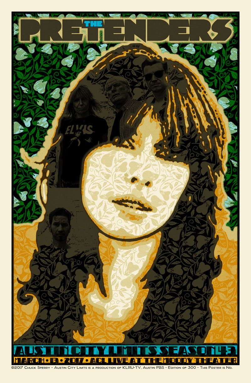 Editions d'art de CHUCK SPERRY a pour titre  THE PRETENDERS AUSTIN CITY LIMITS style figuratif dim : CHUCK SPERRYprix:400