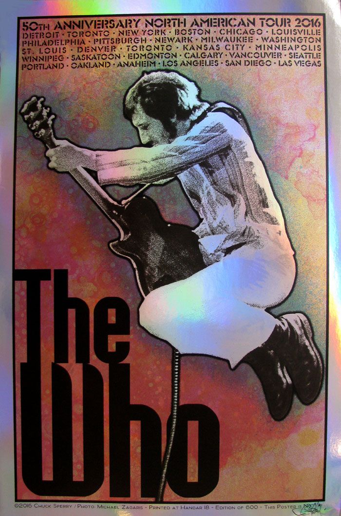 Editions d'art de CHUCK SPERRY a pour titre  THE WHO NORTH AMERICA TOUR style figuratif dim : CHUCK SPERRYprix:300