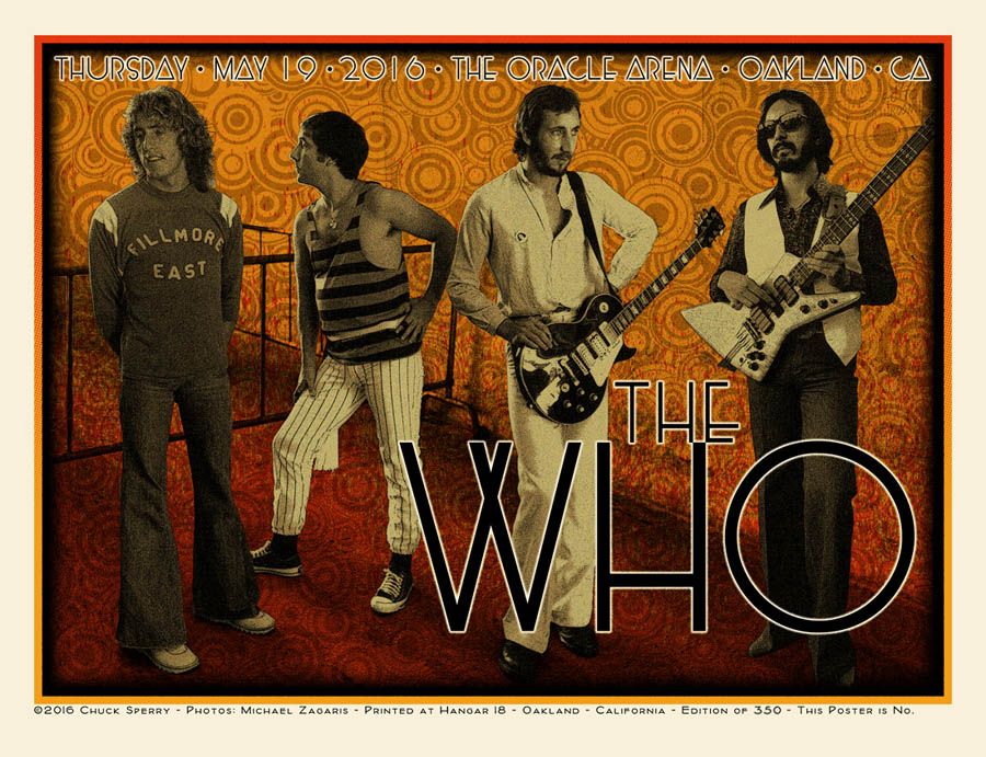 Editions d'art de CHUCK SPERRY a pour titre  THE WHO OAKLAND style figuratif dim : CHUCK SPERRYprix:250
