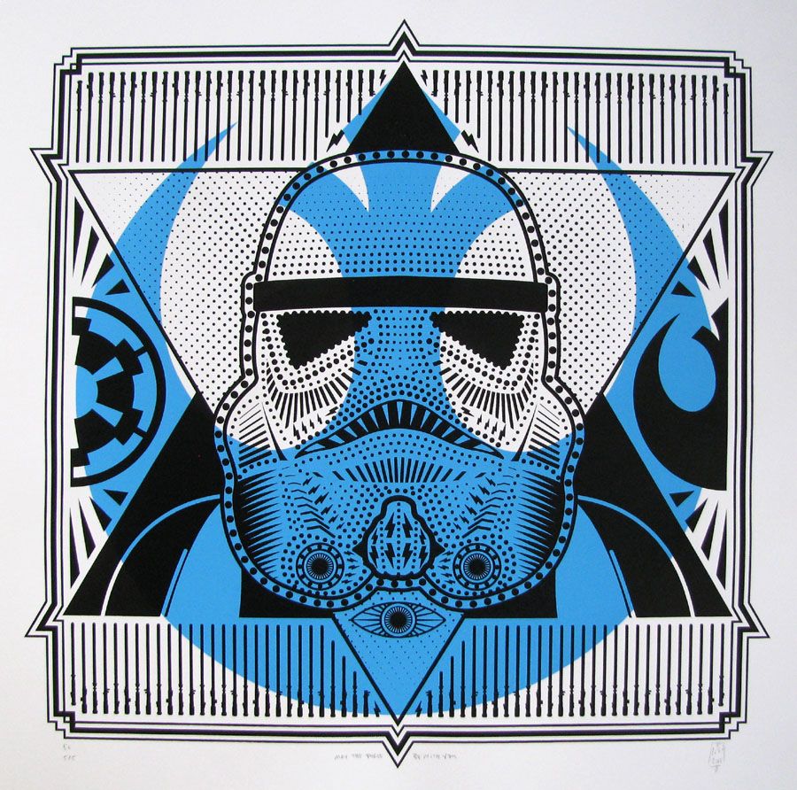 Editions d'art de JIBE a pour titre  STORM TROOPER style graphique dim : JIBEprix: