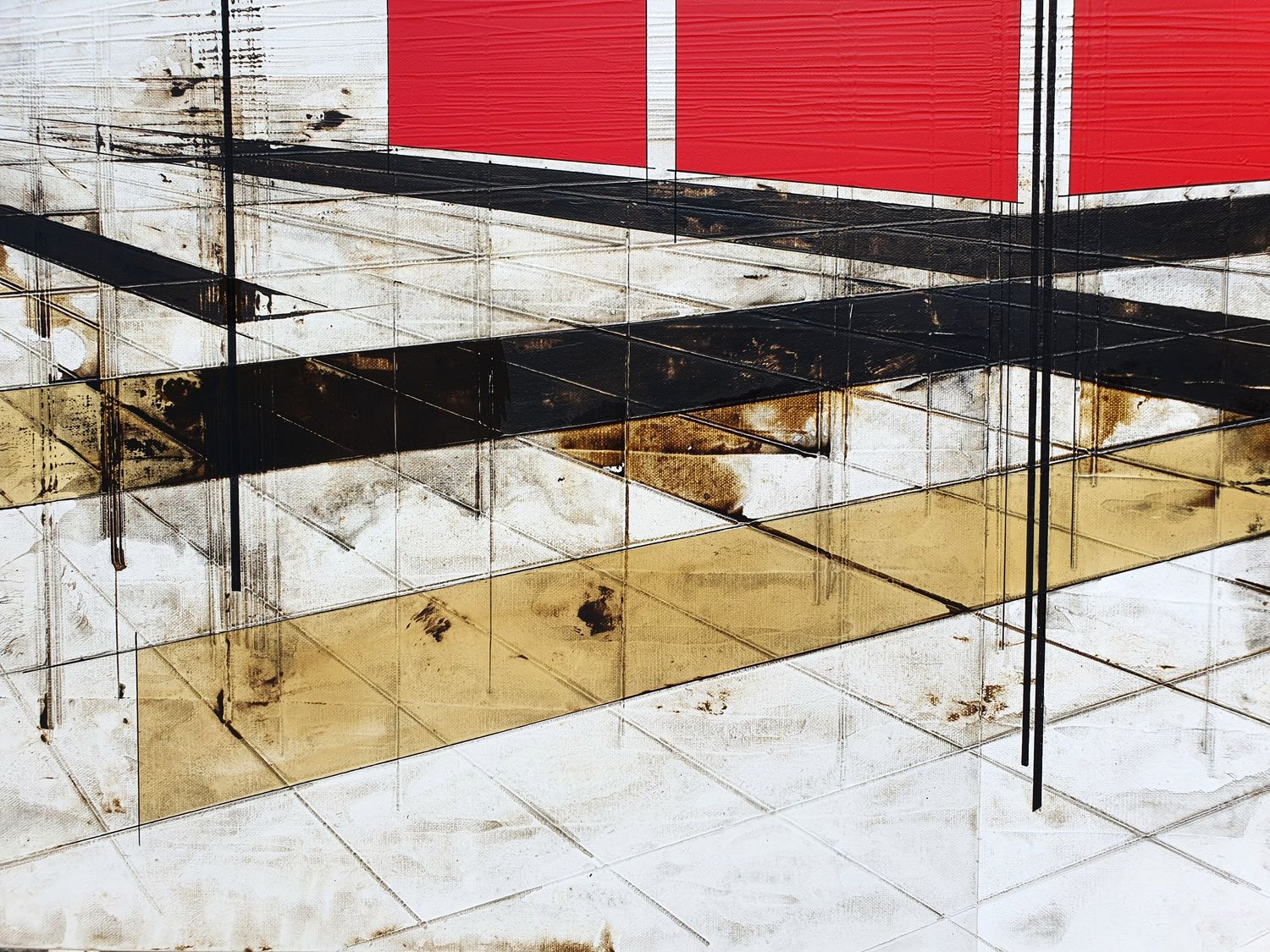 Tableau de LUDOVIC MERCHER a pour titre  SOLAR style abstrait dim : LUDOVIC MERCHERprix:1500