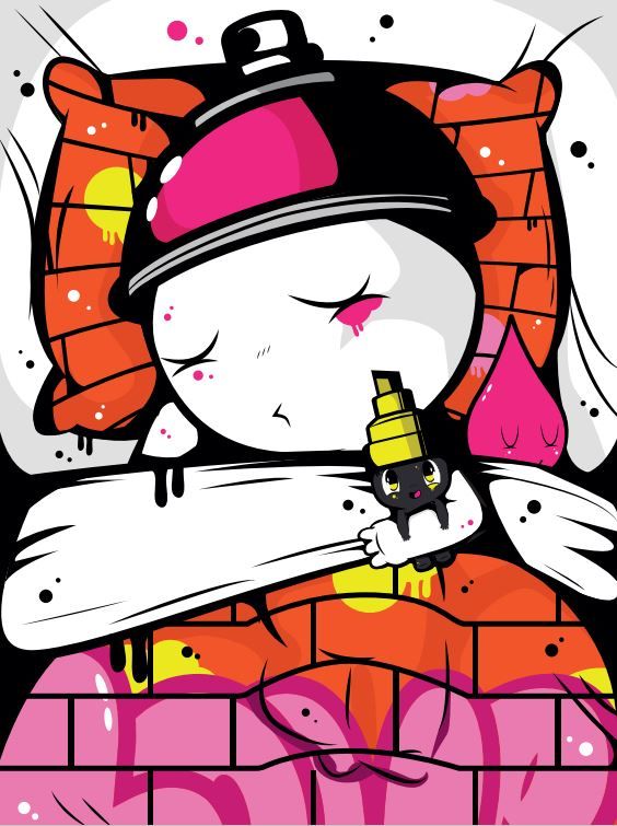 Editions d'art de JUAN SPRAY a pour titre  GRAFFILIT style street art, graphique dim : JUAN SPRAYprix:70