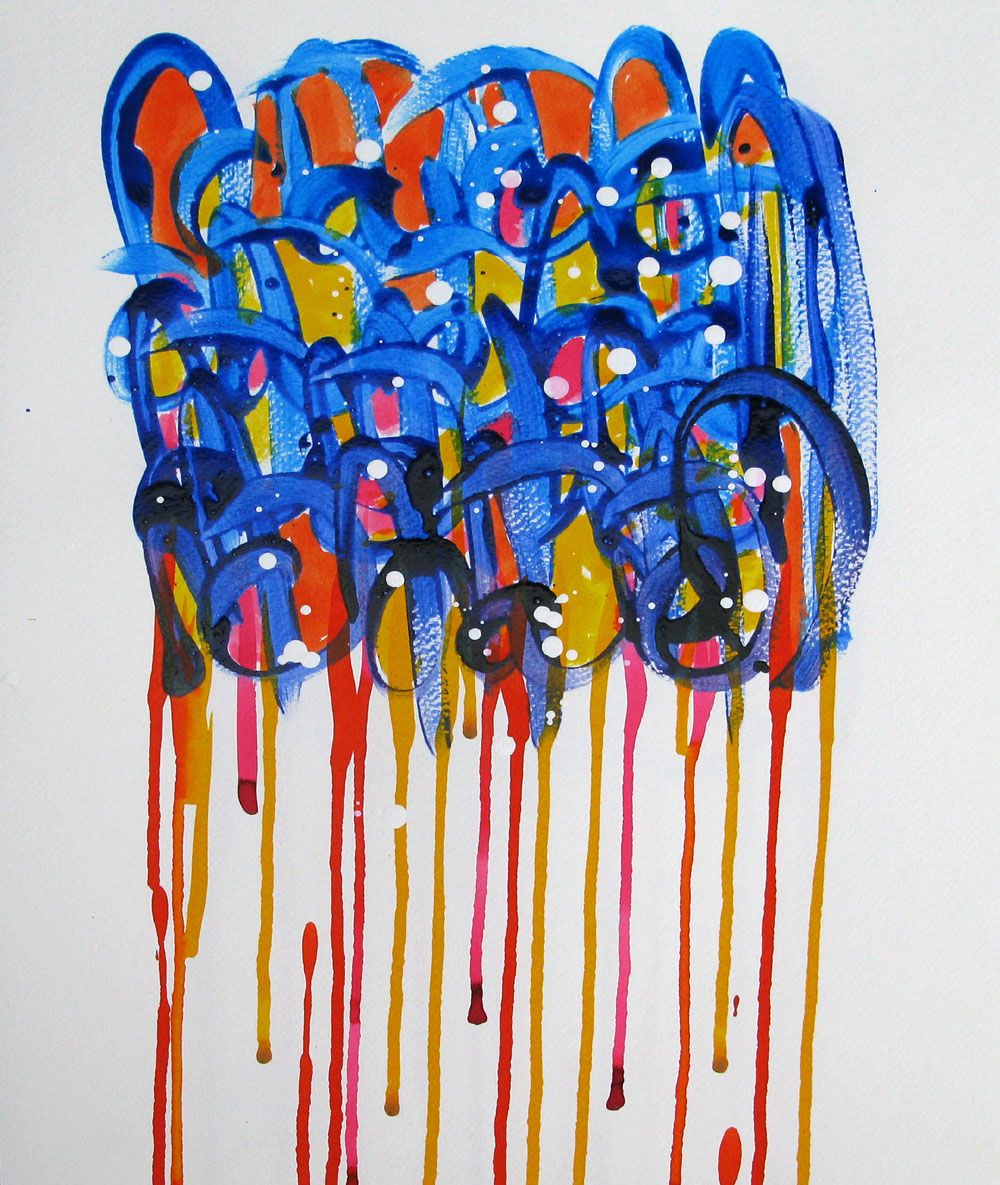Dessin de STEPHANE RIME a pour titre  LES COULURES NONAME C121 style abstrait dim : STEPHANE RIMEprix:70