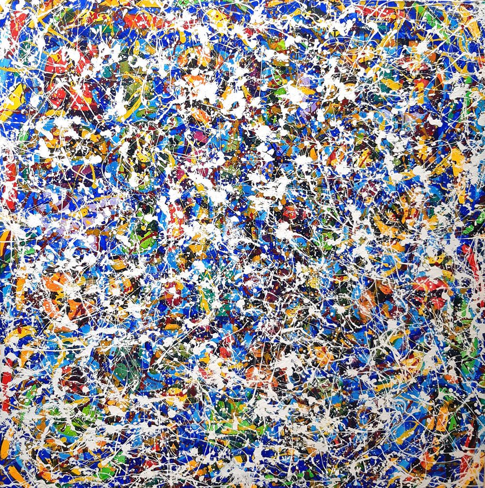 Tableau de STEPHANE RIME a pour titre  NONAME LES FRONTIERES BLANCHES 2017 style abstrait dim : STEPHANE RIMEprix: