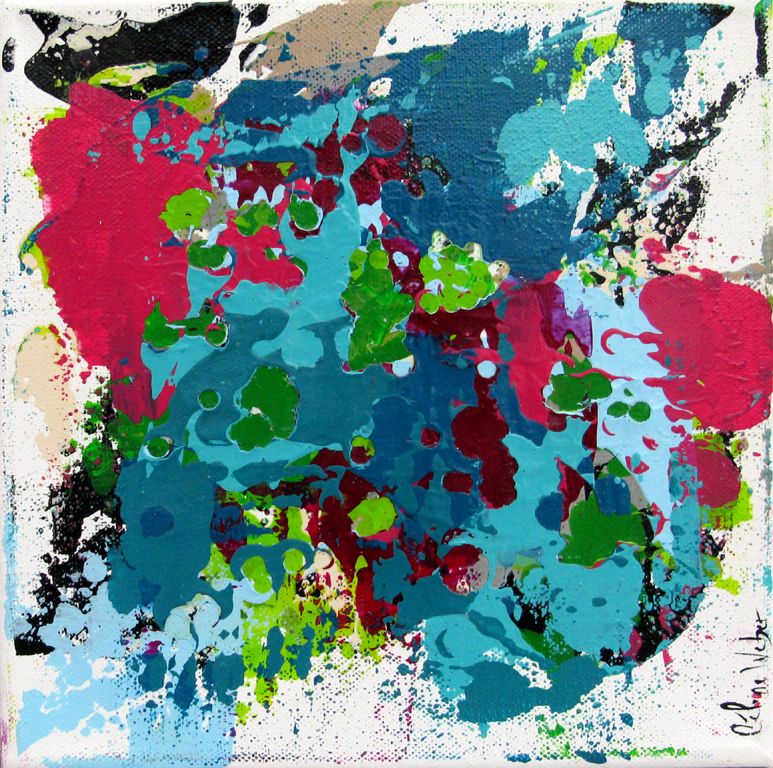 Tableau de CELINE WEBER a pour titre  STONE 15 style abstrait dim : CELINE WEBERprix:100
