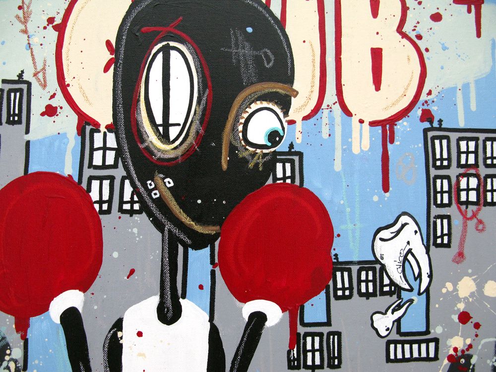 Tableau de DIDIER GOMEZ a pour titre  Savate club style street pop art dim : DIDIER GOMEZprix:290