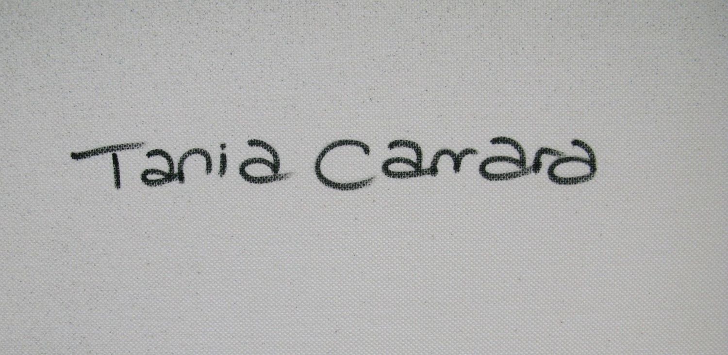 Tableau de TANIA CARRARA a pour titre  sans titre bleu style abstrait dim : TANIA CARRARAprix:1100