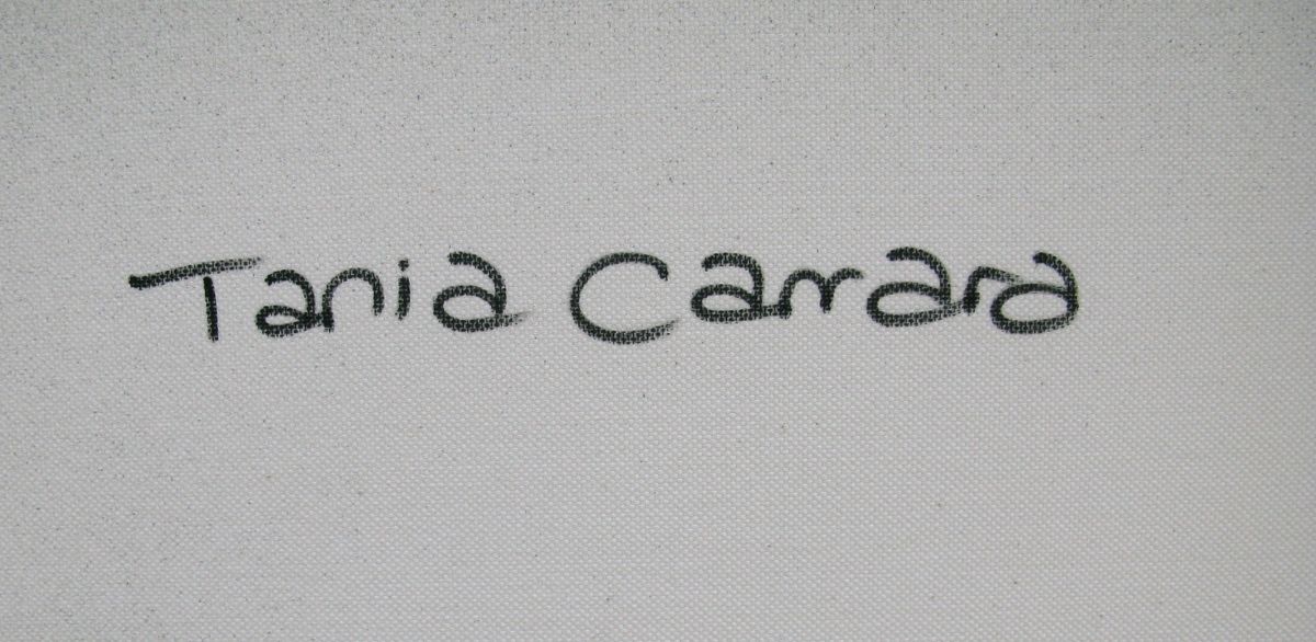 Tableau de TANIA CARRARA a pour titre  Nuances Crème et noir style abstrait dim : TANIA CARRARAprix:950