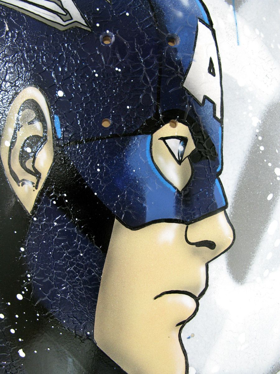 Sculpture de JUG a pour titre  Skate The Captain style street pop art dim : JUGprix:350