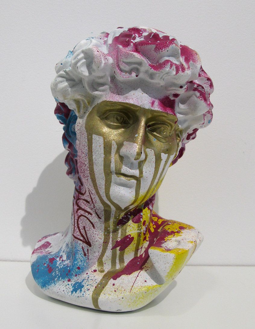 Sculpture de JUG a pour titre  Statuette 1 style street pop art dim : JUGprix:250