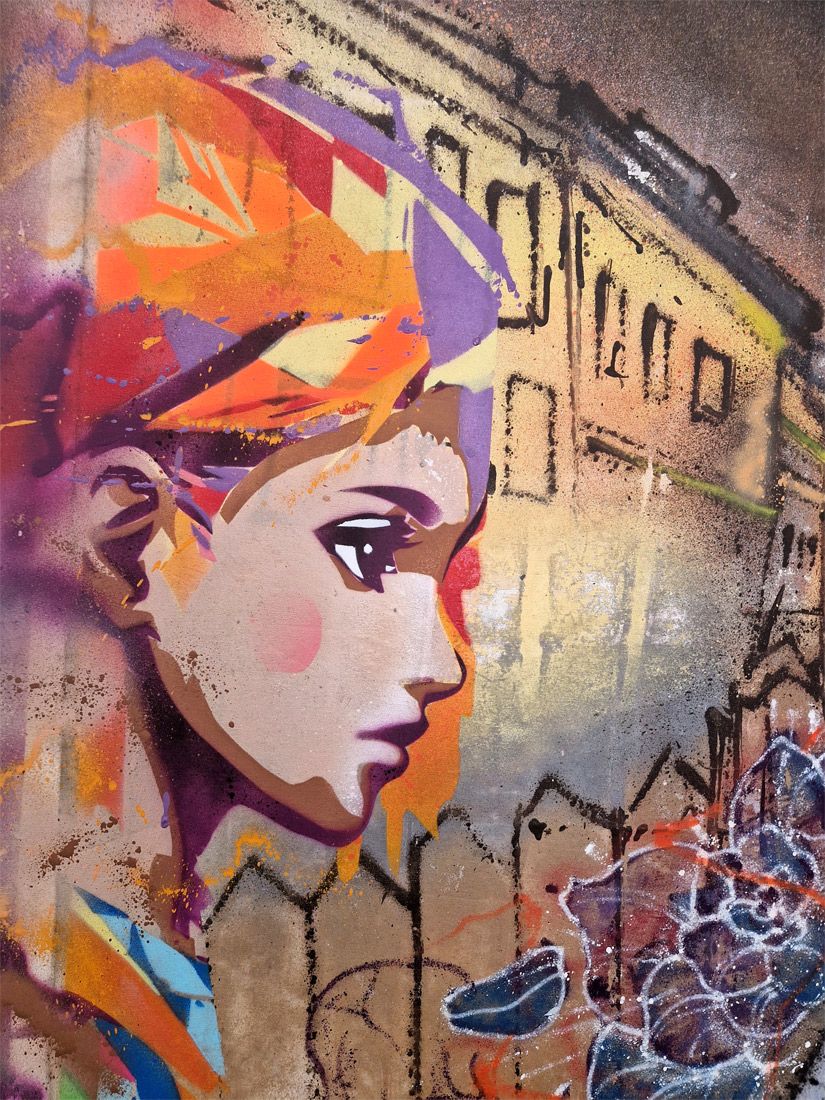 Tableau de Craig & Emer a pour titre  Au bout de la rue style street art  dim : Craig & Emerprix:650