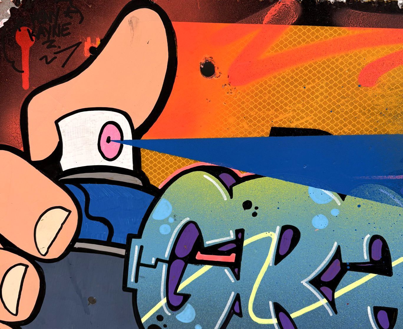 Sculpture de KENY a pour titre  PLAQUE SIGNO GRAFFITI ART style graffiti, street art dim : KENYprix:800