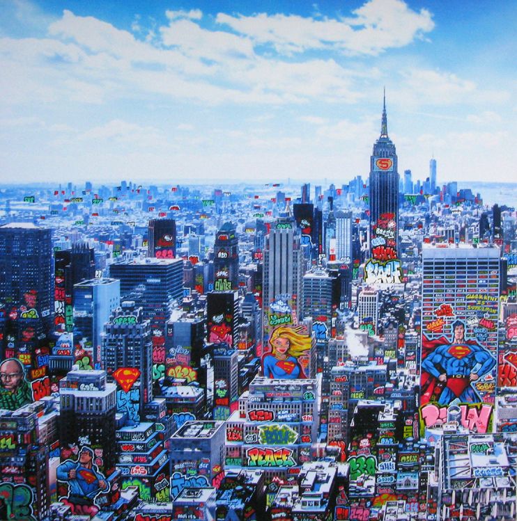 Editions d'art de BLACH a pour titre  SUPER NY style graffiti, street pop art dim : BLACHprix:160
