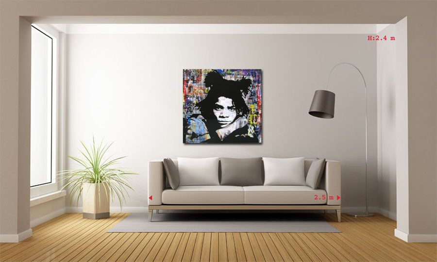 Tableau de THIERRY RASINE a pour titre  YOUNG KING style street pop art, street art dim : THIERRY RASINEprix:1250