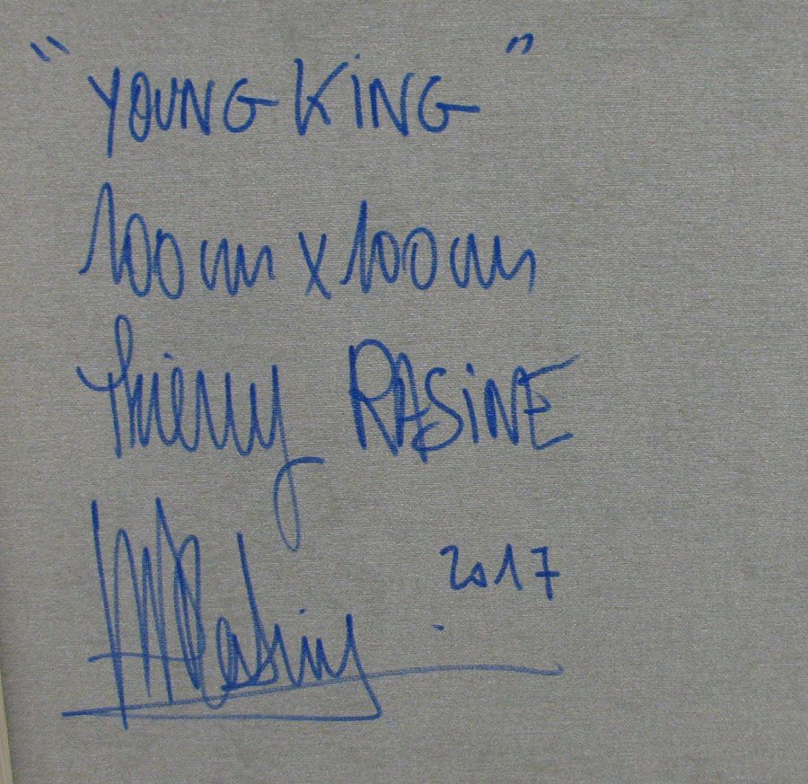 Tableau de THIERRY RASINE a pour titre  YOUNG KING style street pop art, street art dim : THIERRY RASINEprix:1250