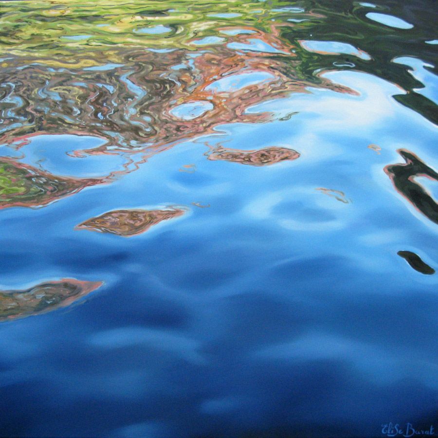 Tableau de ELISE BARAT a pour titre  A FLEUR D'EAU VI style no dim : ELISE BARATprix: