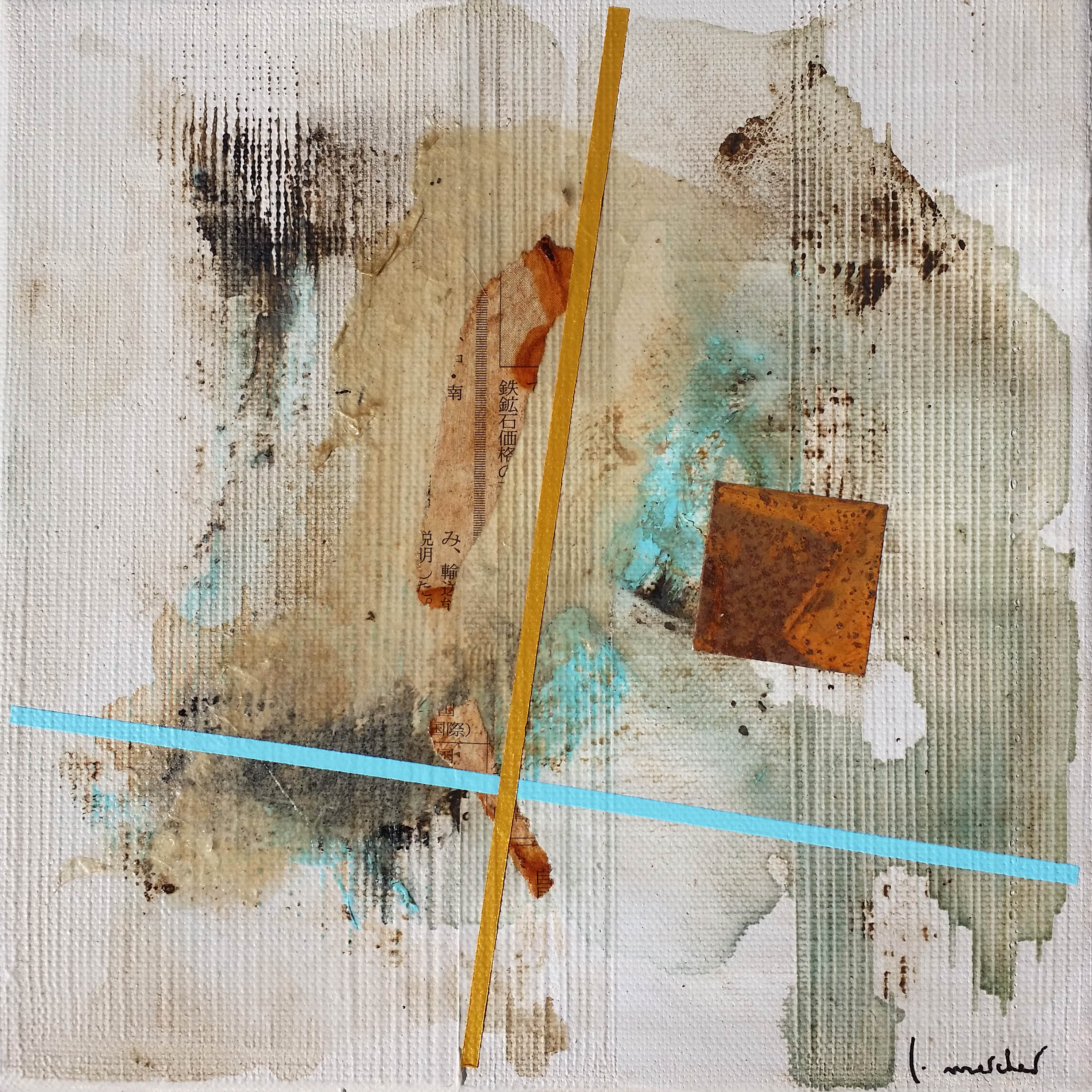 Tableau de LUDOVIC MERCHER a pour titre  COMPOSITION style abstrait dim : LUDOVIC MERCHERprix:80