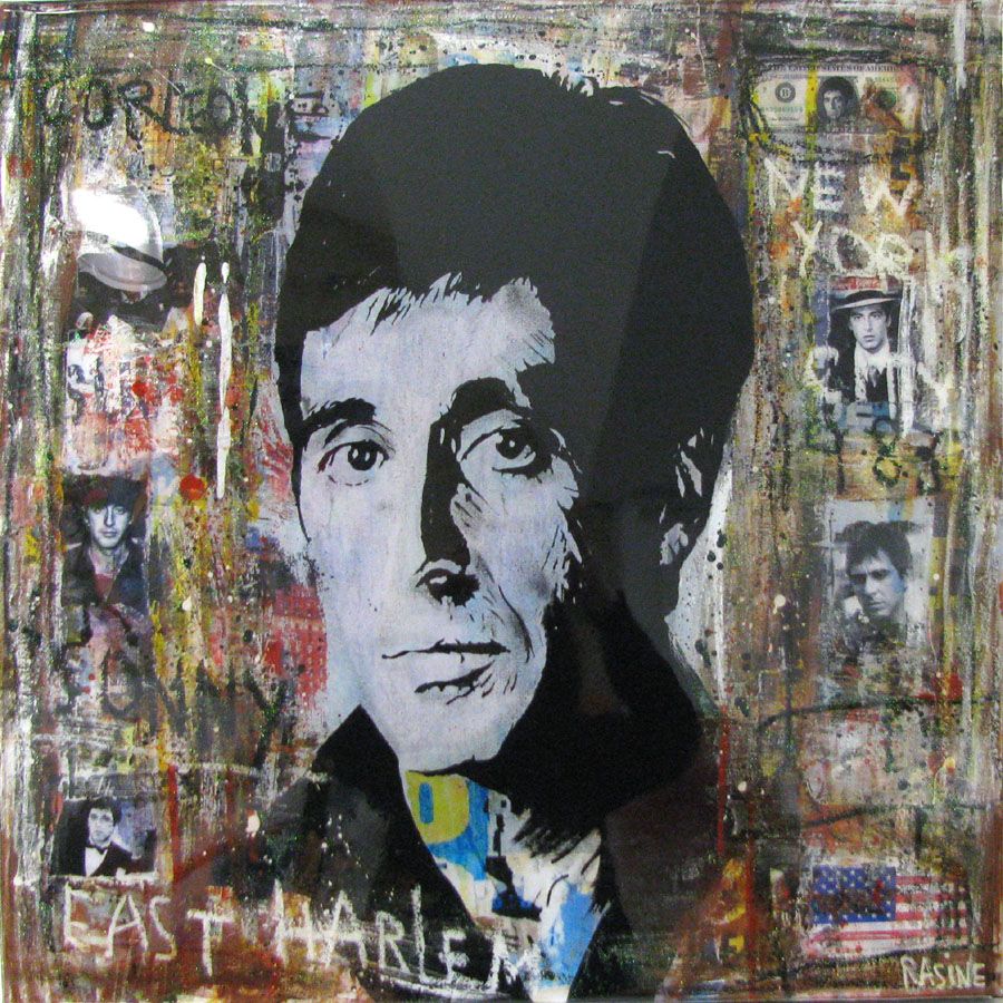 Tableau de THIERRY RASINE a pour titre  EAST HARLEM style figuratif dim : THIERRY RASINEprix:500
