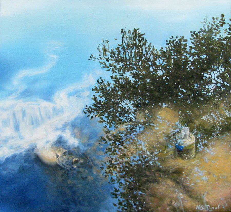 Tableau de ELISE BARAT a pour titre  ABSOLUT V style figuratif dim : ELISE BARATprix:800