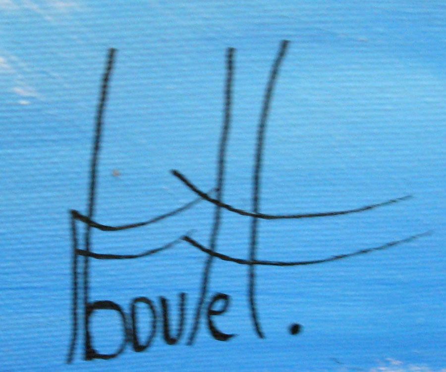 Tableau de F. BOUTET a pour titre  MARINE ABSTRAITE style abstrait dim : F. BOUTETprix:650