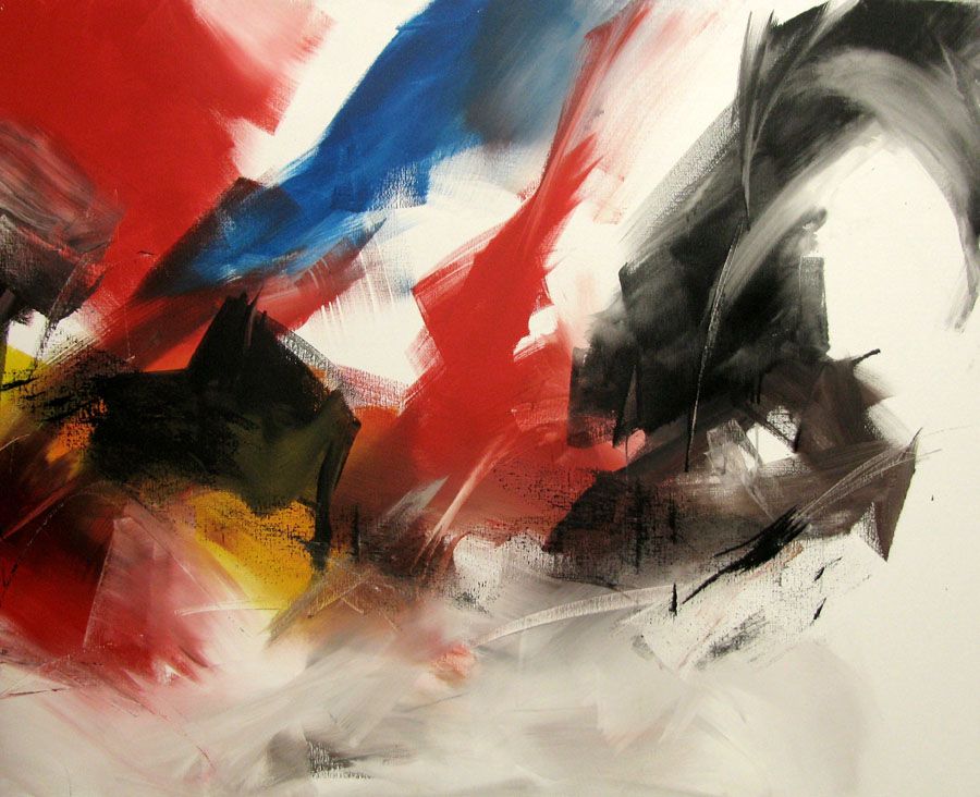 Tableau de JM BARROIS a pour titre  SANS TITRE style abstrait dim : JM BARROISprix:1600