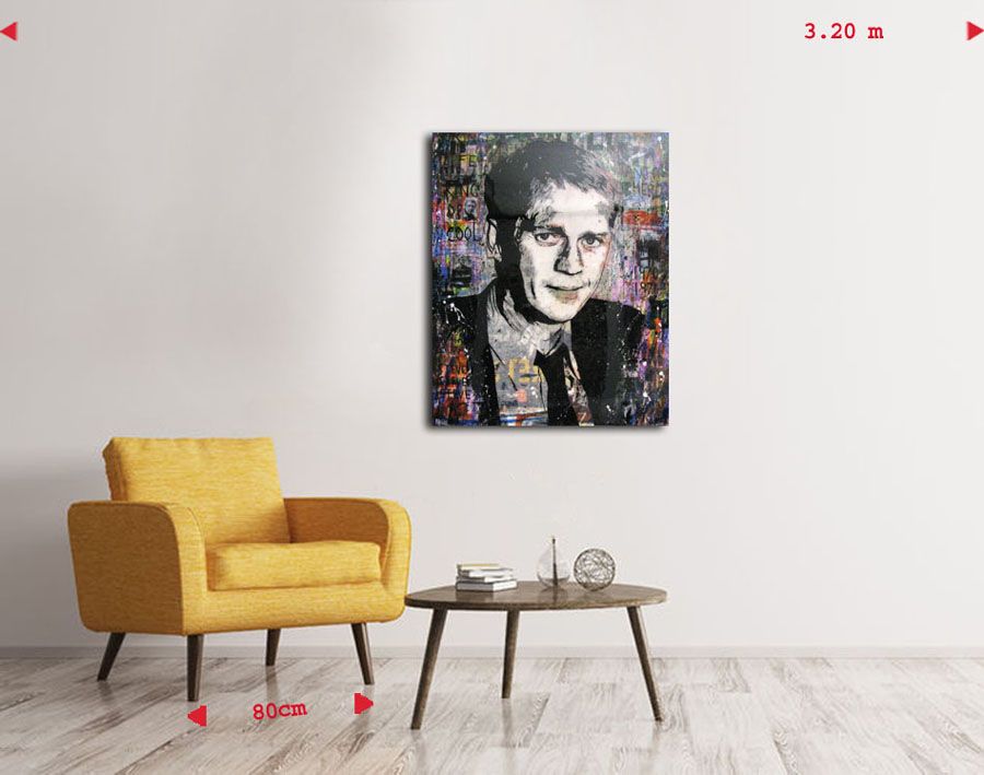 Tableau de THIERRY RASINE a pour titre  STEVE style street pop art, street art dim : THIERRY RASINEprix:1000