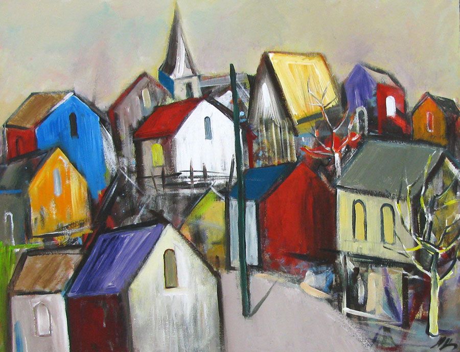 Tableau de IVAN TZONEV a pour titre  SELO SH style no dim : IVAN TZONEVprix:800