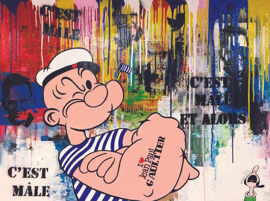 Tableau de GABY JOSEPHINE a pour titre  C'EST MÂLE ET ALORS!! style graphique dim : GABY JOSEPHINEprix:1000