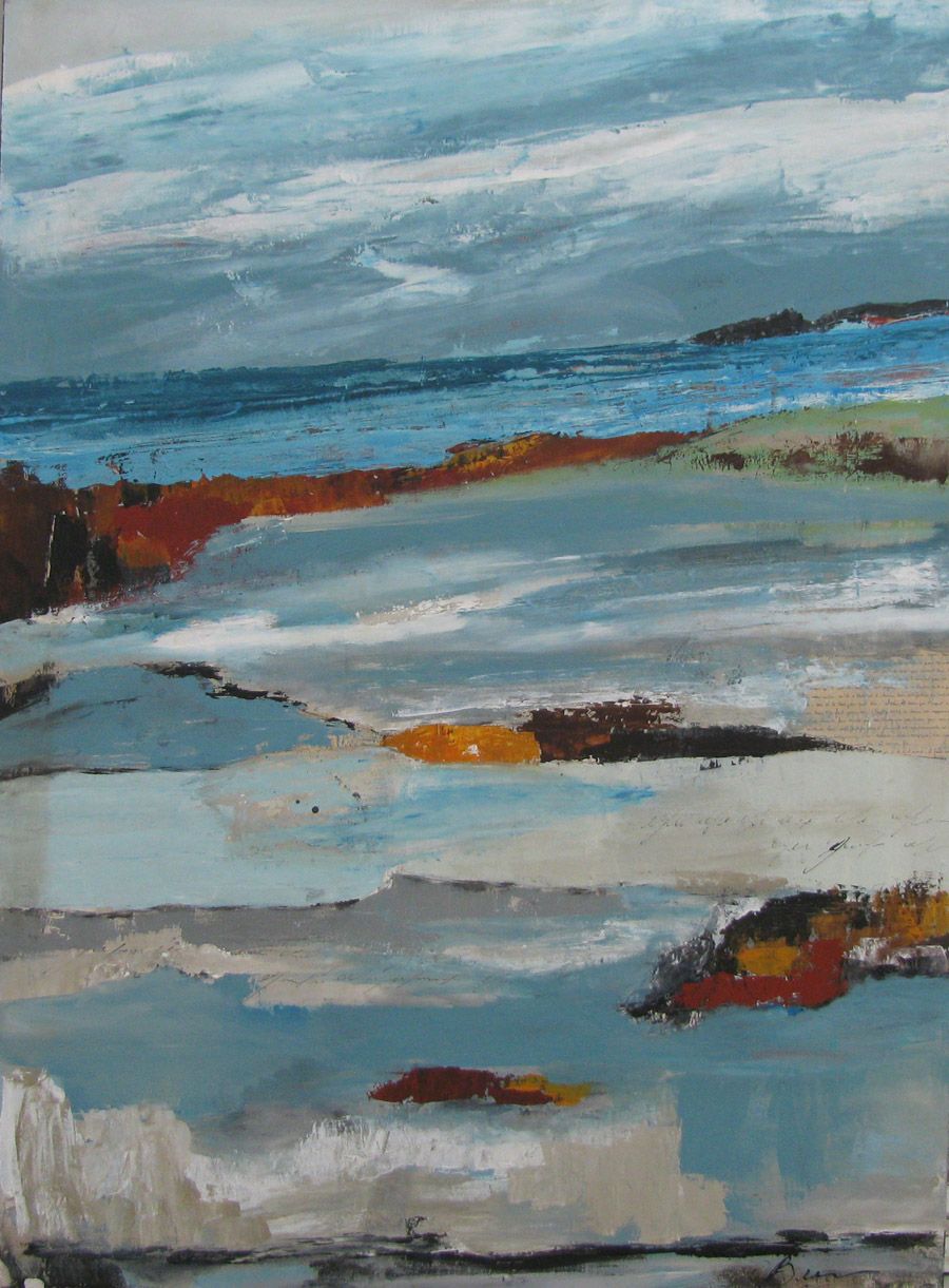 Tableau de MICHELLE BOISSONOT a pour titre  IMPRESSIONS SALINES style abstrait dim : MICHELLE BOISSONOTprix:850