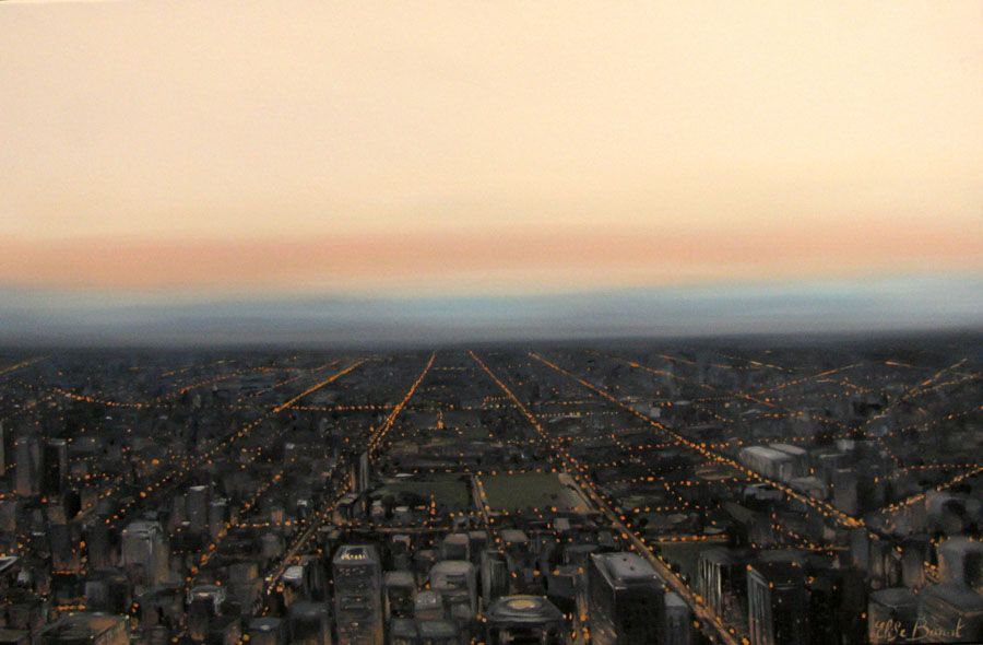 Tableau de ELISE BARAT a pour titre  CHICAGO style figuratif dim : ELISE BARATprix:850