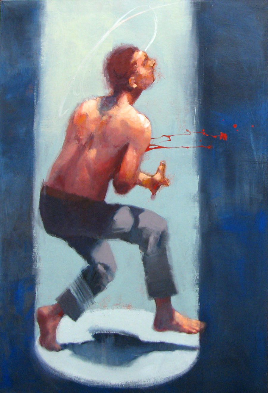 Tableau de MASSEBEUF Olivier a pour titre  BUT YOU CAN'T KILL ME style figuratif dim : MASSEBEUF Olivierprix:
