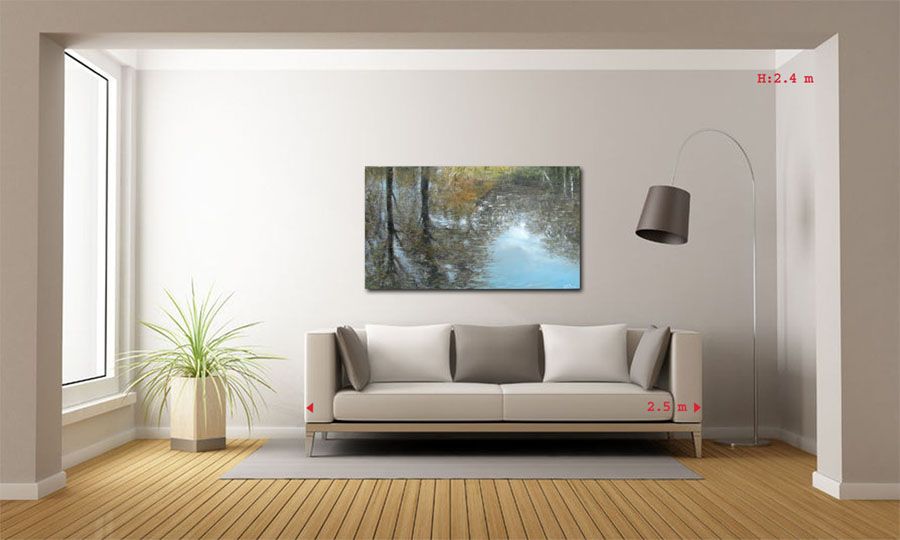 Tableau de ELISE BARAT a pour titre  SOUS BOIS style figuratif dim : ELISE BARATprix:1300