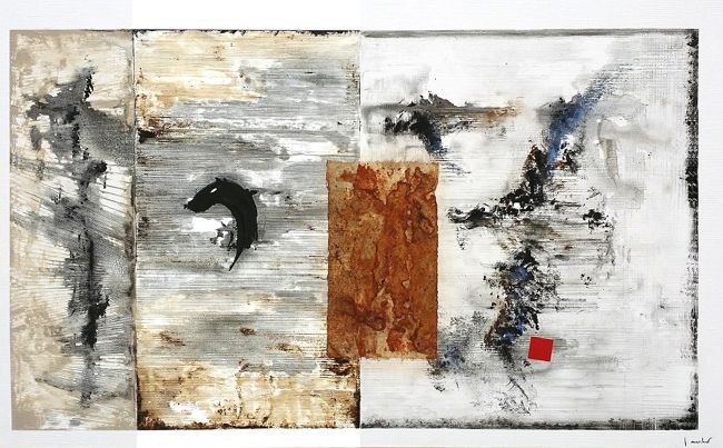 Tableau de LUDOVIC MERCHER a pour titre  MEDITATION style abstrait dim : LUDOVIC MERCHERprix:1250
