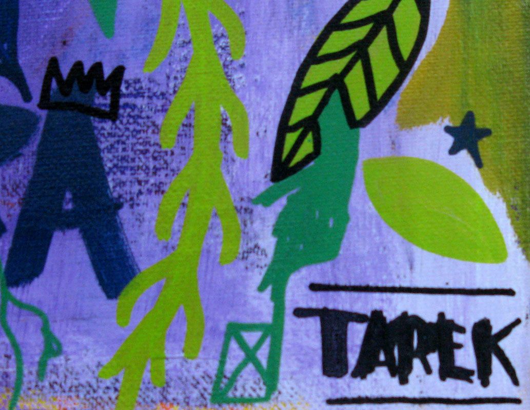 Tableau de TAREK a pour titre  La Calavera style street art dim : TAREKprix:500